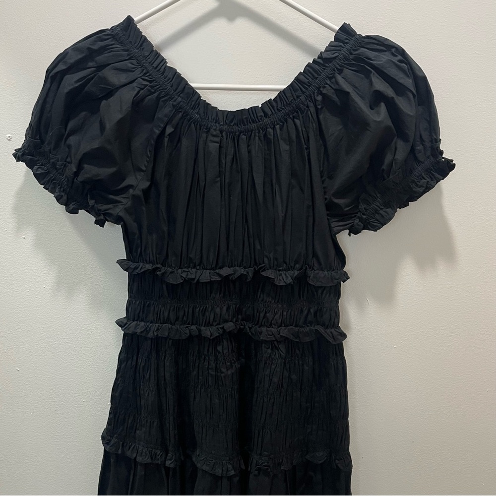 DÔEN Leanne Dress Black XS 100% Organic Cotton - Picture 10 of 15